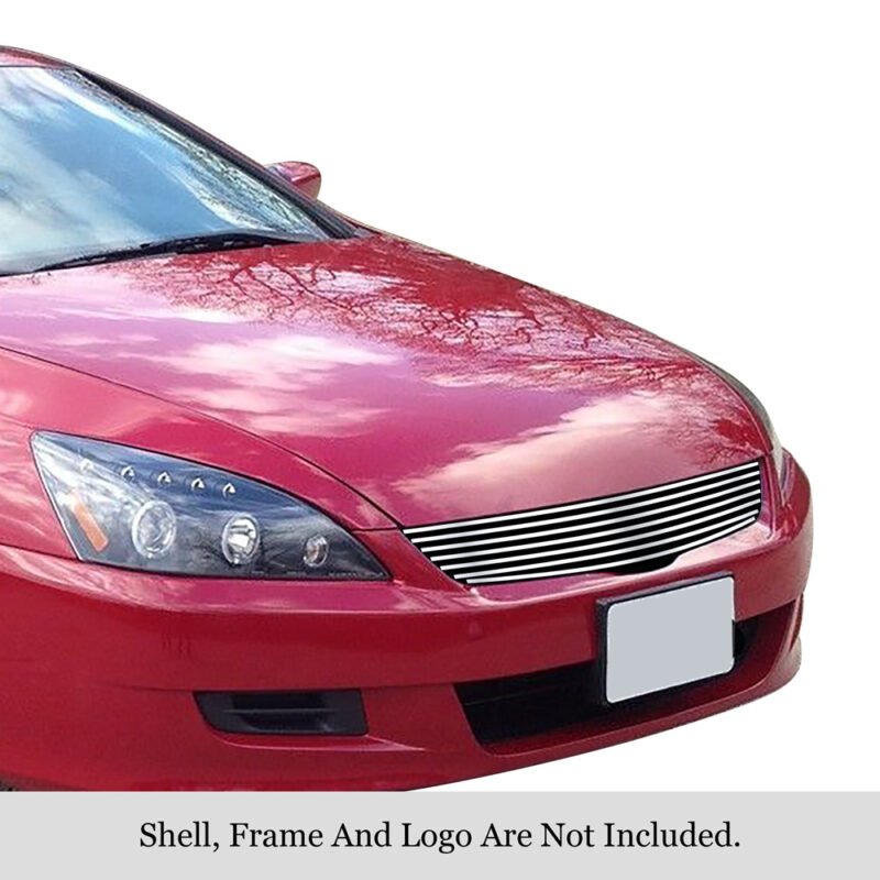 Fits 2006-2007 Honda Accord Coupe Main Upper Stainless Steel Billet Grille - Image 3