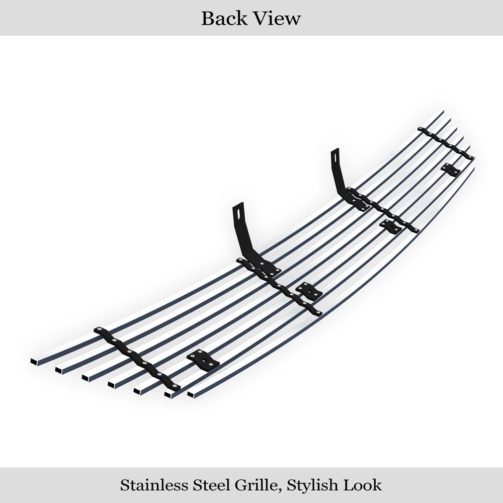 Fits 2006-2007 Honda Accord Coupe Main Upper Stainless Steel Billet Grille - Image 2