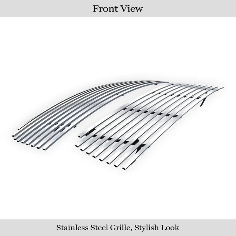 Fits 2006-2012 Suzuki Grand Vitara Main Upper + Lower Bumper Stainless Steel Billet Grille - Image 3