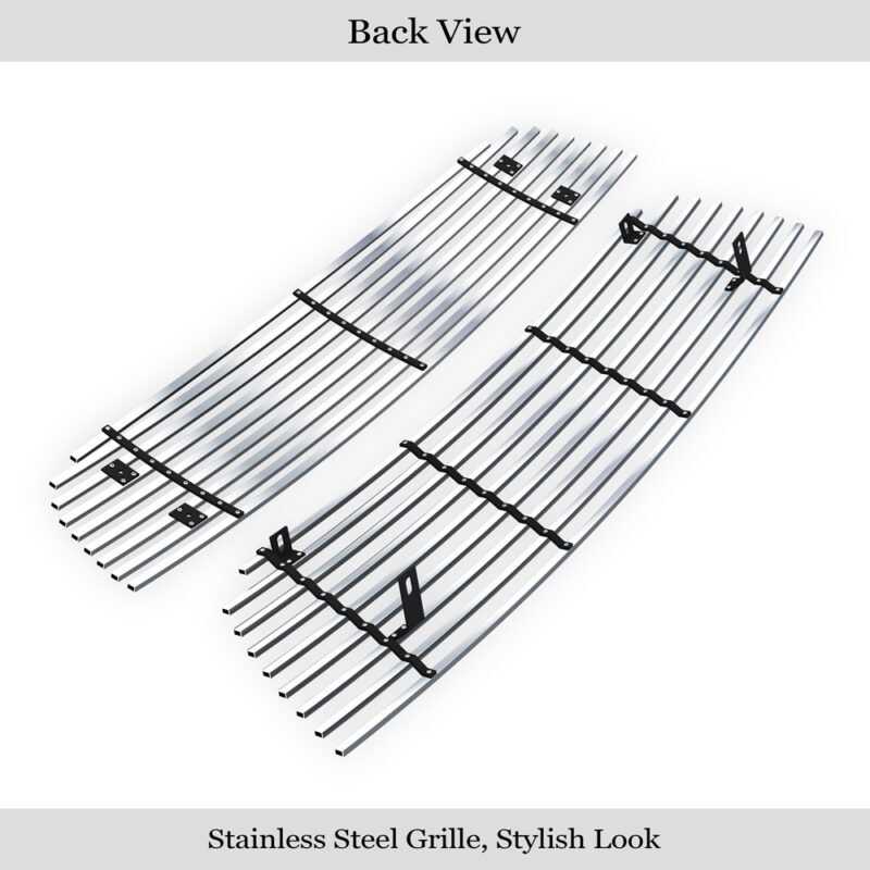 Fits 2006-2012 Suzuki Grand Vitara Main Upper + Lower Bumper Stainless Steel Billet Grille