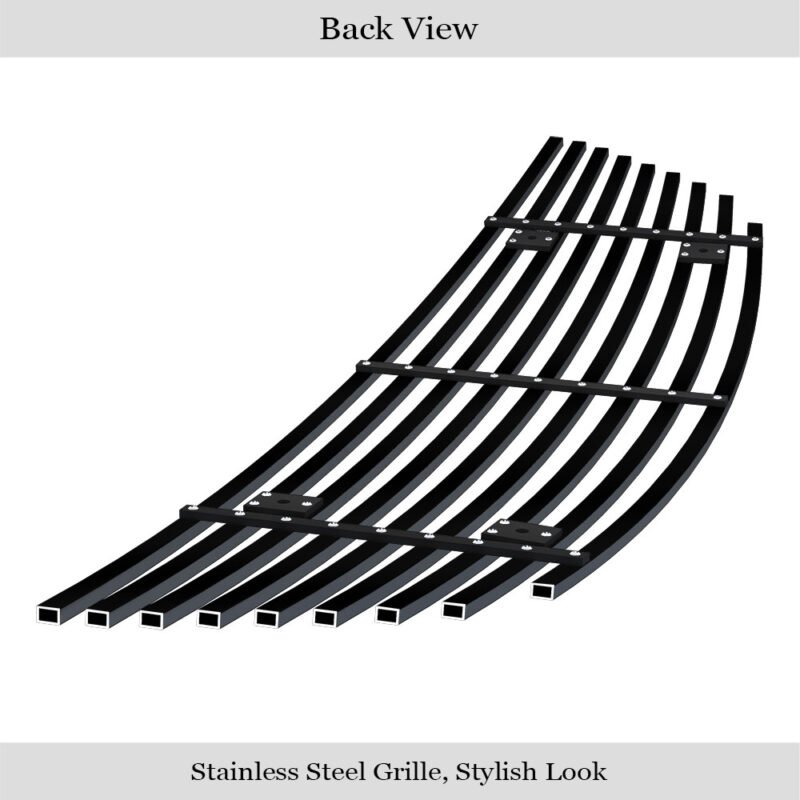 Fits 2004-2008 Mazda RX-8 Main Upper Black Stainless Steel Billet Grille - Image 2