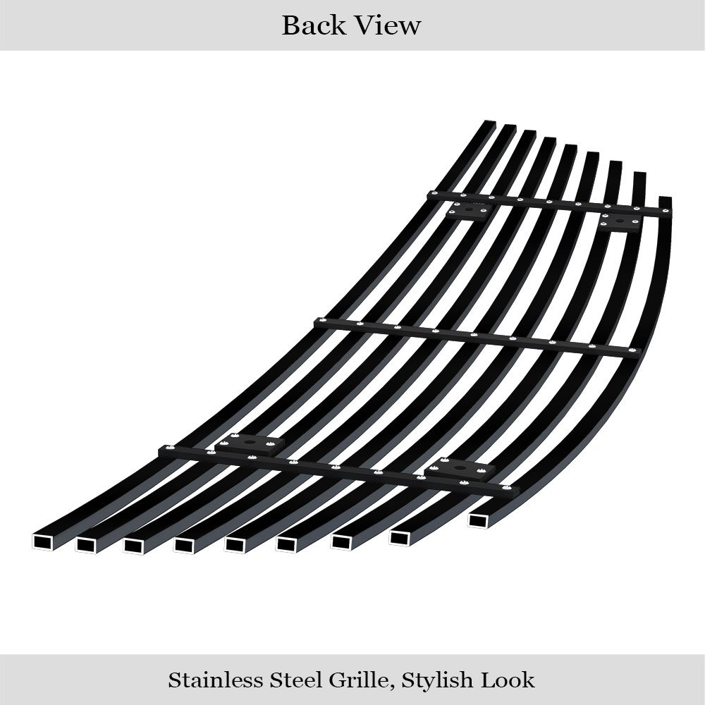 Fits 2004-2008 Mazda RX-8 Main Upper Black Stainless Steel Billet Grille - Image 2