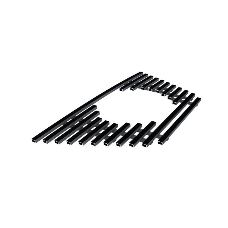 Fits 2009-2010 Nissan Murano Main Upper Black Stainless Steel Billet Grille