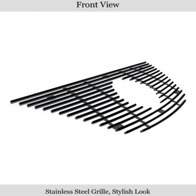 Fits 2015-2018 Nissan Murano With Logo Show Main Upper Black Stainless Steel Billet Grille