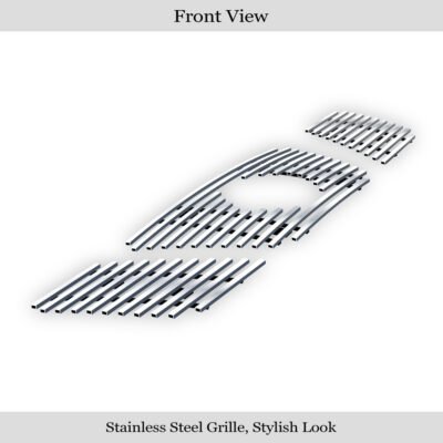 Fits 2005-2008 Nissan Frontier With Logo Show/2005-2007 Nissan Pathfinder With Logo Show Main Upper Stainless Steel Billet Grille