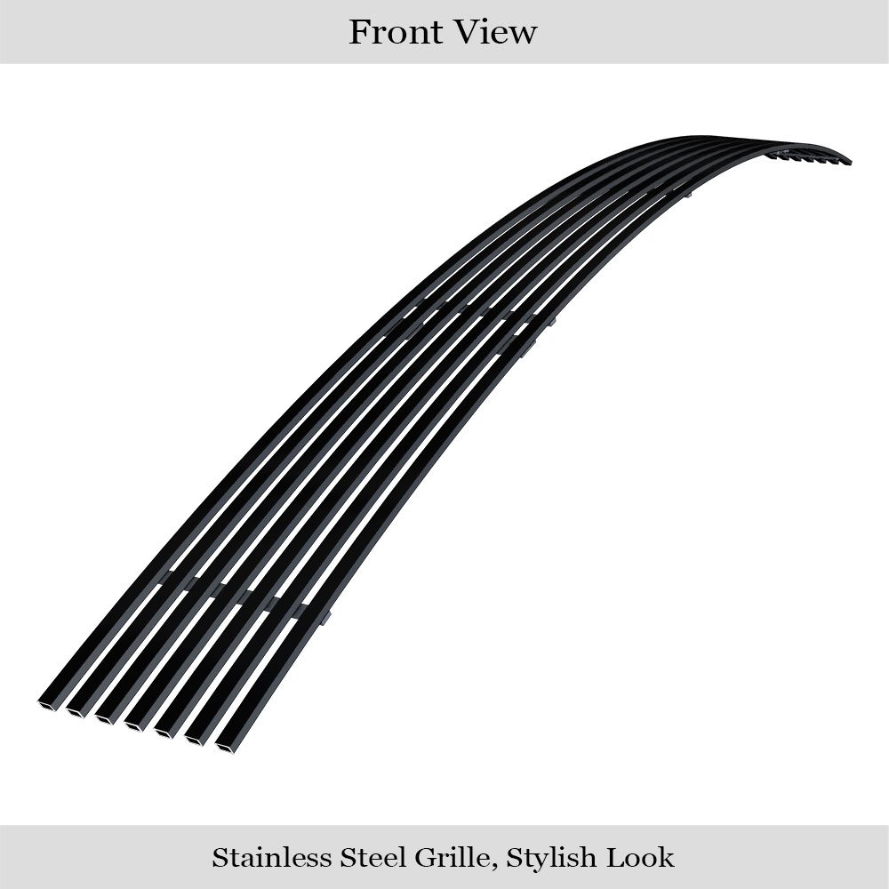 Fits 2007-2009 Nissan Altima Sedan Lower Bumper Black Stainless Steel Billet Grille