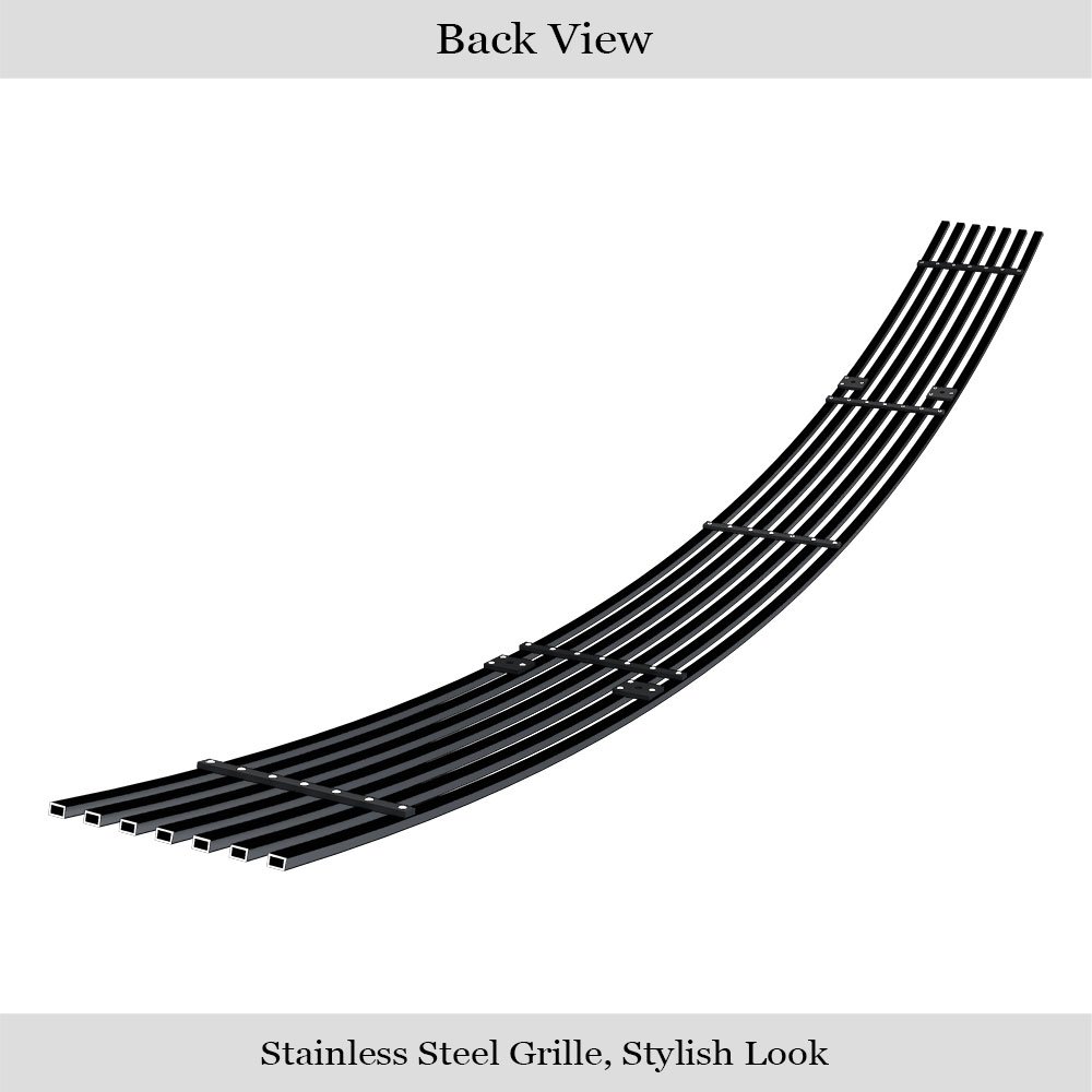 Fits 2007-2009 Nissan Altima Sedan Lower Bumper Black Stainless Steel Billet Grille - Image 2