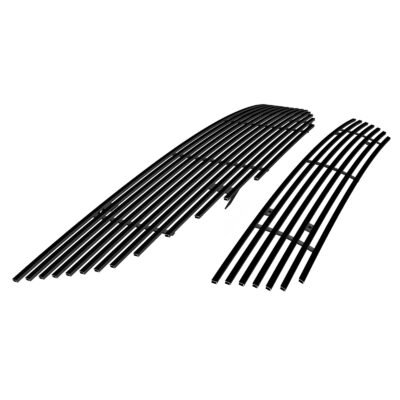 Fits 2010-2012 Nissan Altima Sedan Main Upper + Lower Bumper Black Stainless Steel Billet Grille