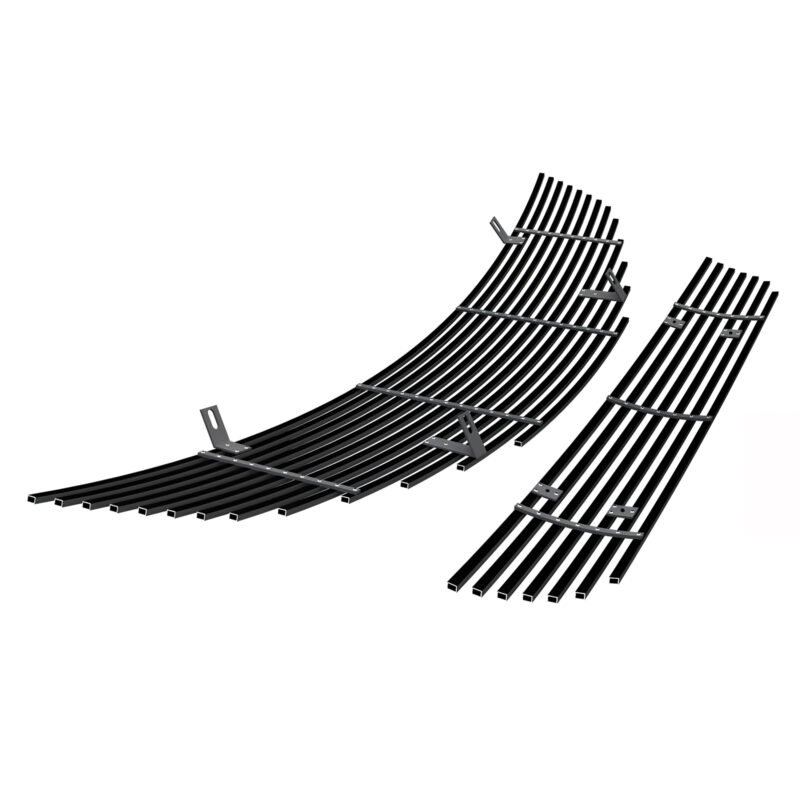 Fits 2010-2012 Nissan Altima Sedan Main Upper + Lower Bumper Black Stainless Steel Billet Grille - Image 2