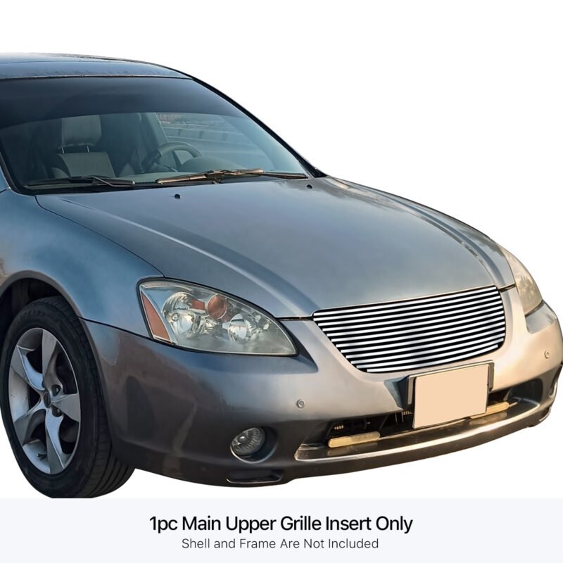 Fits 2002-2004 Nissan Altima Main Upper Stainless Steel Billet Grille - Image 3