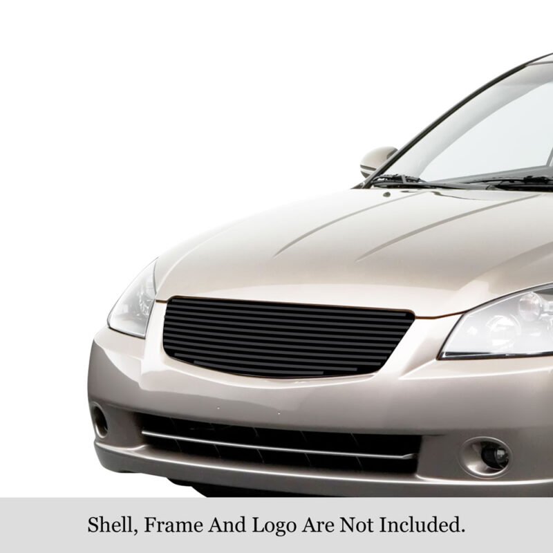 Fits 2005-2006 Nissan Altima All Models Main Upper Black Stainless Steel Billet Grille - Image 3
