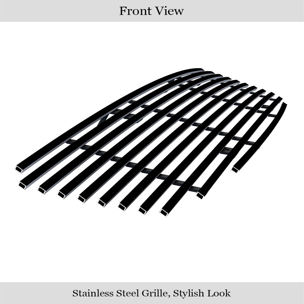 Fits 2005-2006 Nissan Altima All Models Main Upper Black Stainless Steel Billet Grille