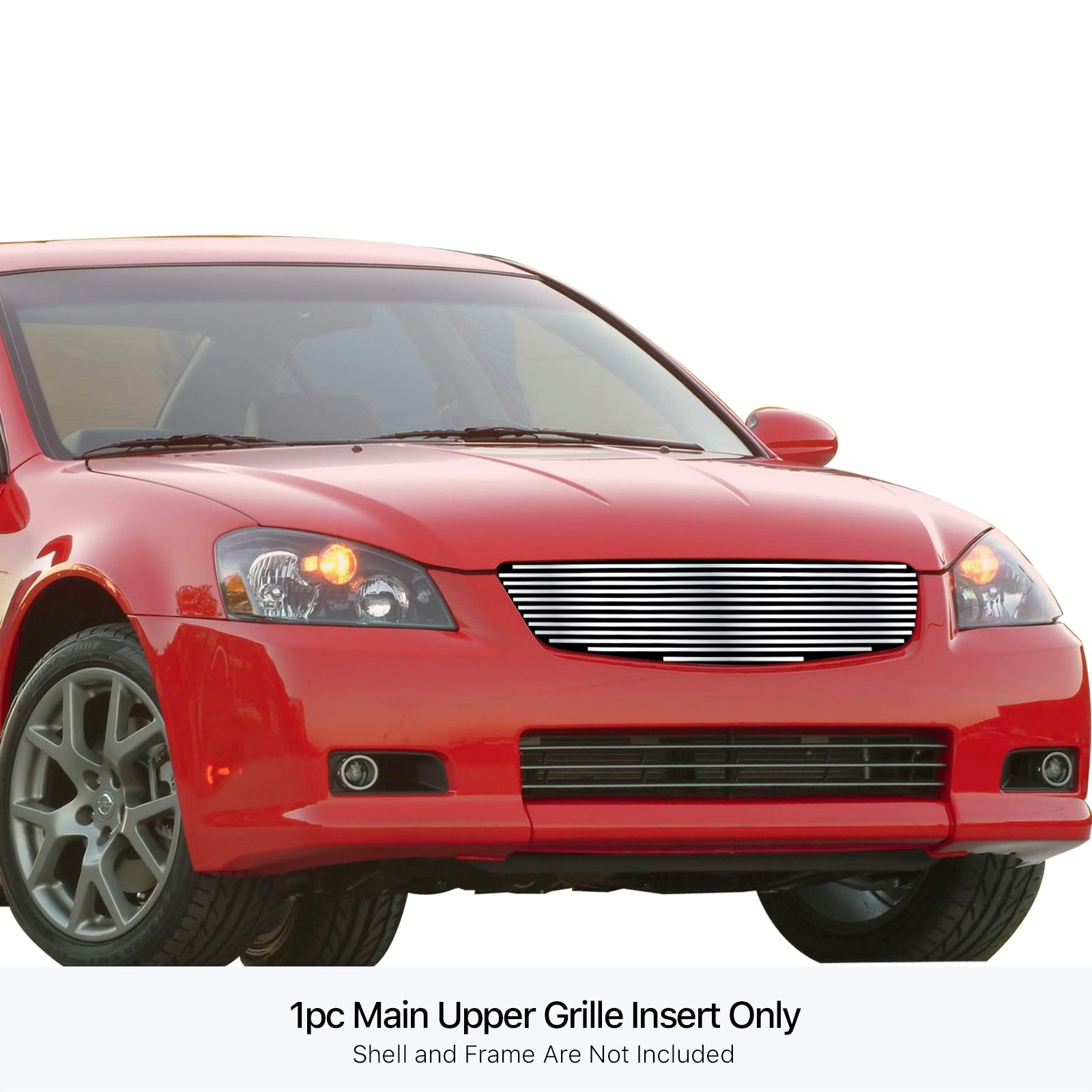 Fits 2005-2006 Nissan Altima All Models Main Upper Stainless Steel Billet Grille - Image 3