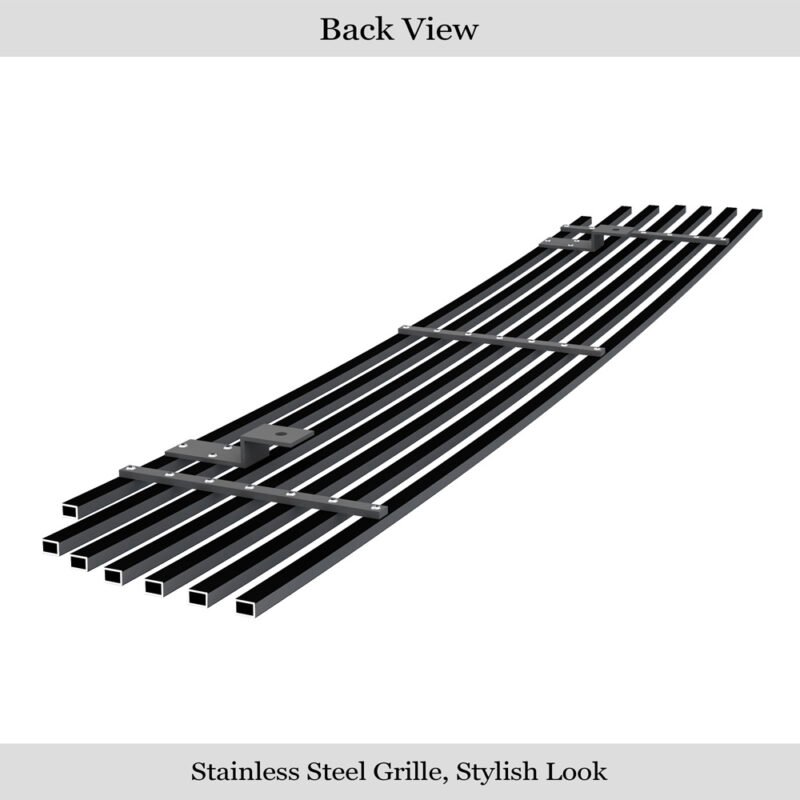 Fits 2001-2004 Nissan Frontier Lower Bumper Black Stainless Steel Billet Grille - Image 2