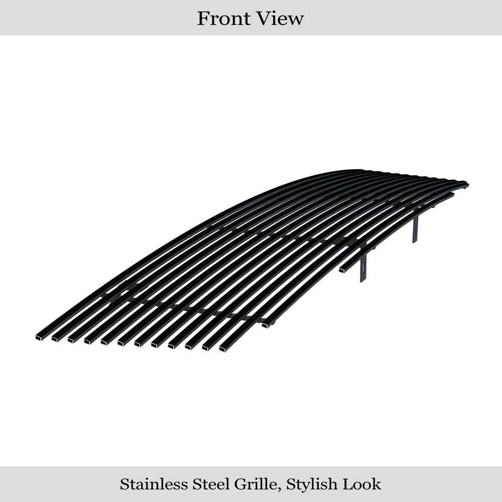 Fits 2005-2008 Nissan Frontier /2005-2007 Nissan Pathfinder Main Upper Black Stainless Steel Billet Grille