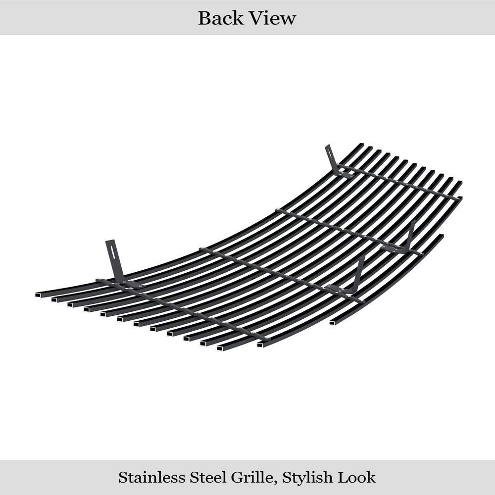 Fits 2005-2008 Nissan Frontier /2005-2007 Nissan Pathfinder Main Upper Black Stainless Steel Billet Grille - Image 3