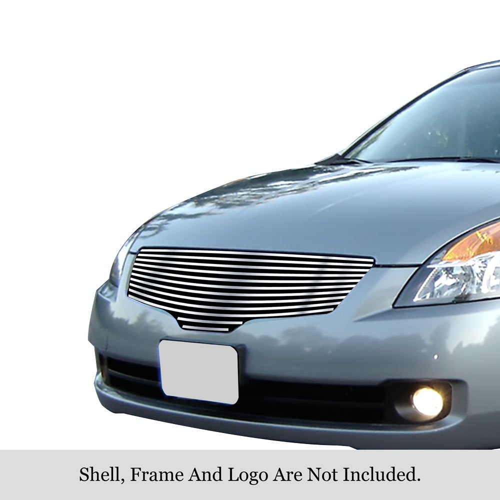 Fits 2007-2009 Nissan Altima Sedan Main Upper Stainless Steel Billet Grille - Image 3