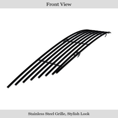 Fits 2007-2011 Nissan Versa Main Upper Black Stainless Steel Billet Grille