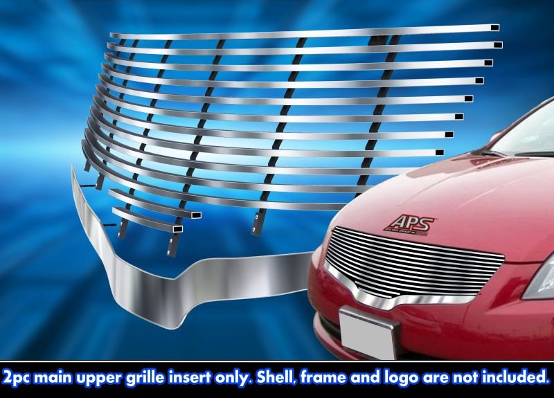 Fits 2007-2009 Nissan Altima Sedan Main Upper Stainless Steel Billet Grille