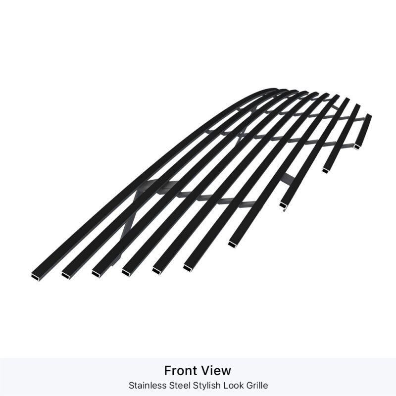 Fits 2010-2012 Nissan Sentra Not For SR/SER/SER Spec V Model Main Upper Black Stainless Steel Billet Grille - Image 3