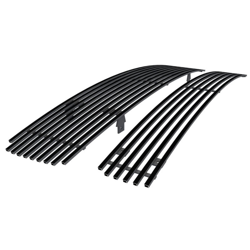 Fits 2009-2014 Nissan Maxima Main Upper + Lower Bumper Black Stainless Steel Billet Grille