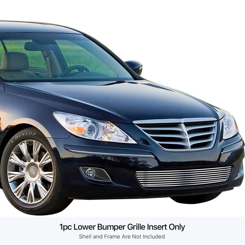 Fits 2009-2011 Hyundai Genesis Sedan Lower Bumper Stainless Steel Billet Grille - Image 2