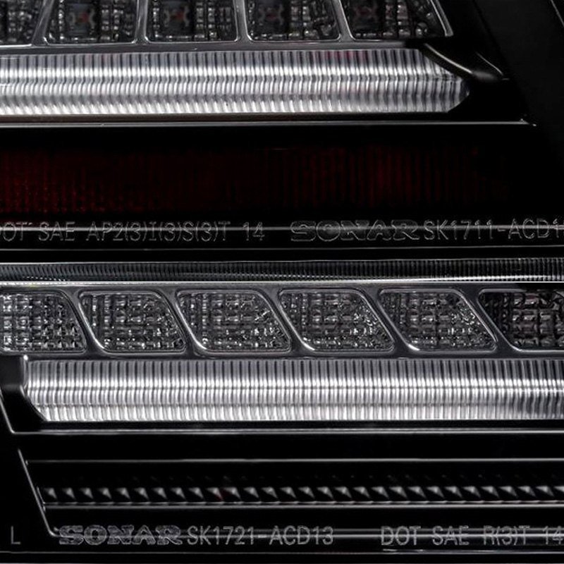 Fits Honda Accord 2013-2015 4DR ( Original LED Version ) LED Tail Lights - Black - Image 5