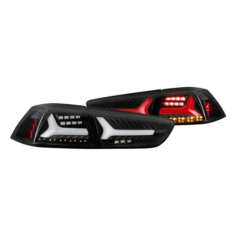Fits ( Spyder ) Mitsubishi Lancer / Evolution X 08-14 ( Do Not Fit SportBack ) Version 2 LED Tail Lights - Black