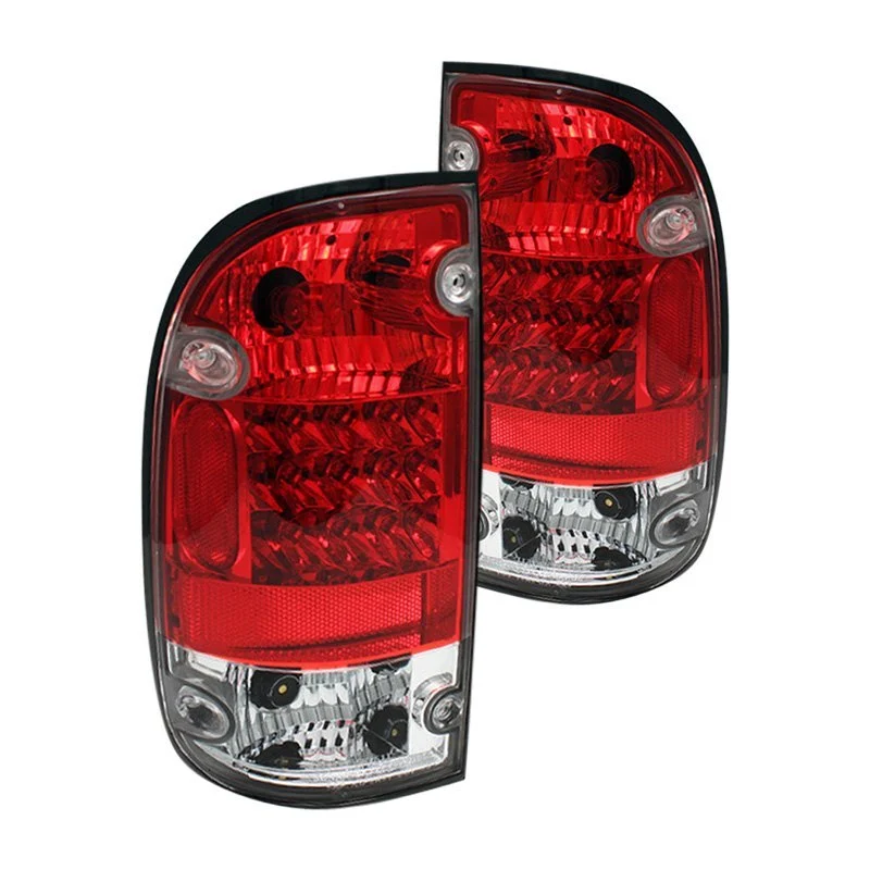 Fits Toyota Tacoma 01-04 LED Tail Lights - Red Clear