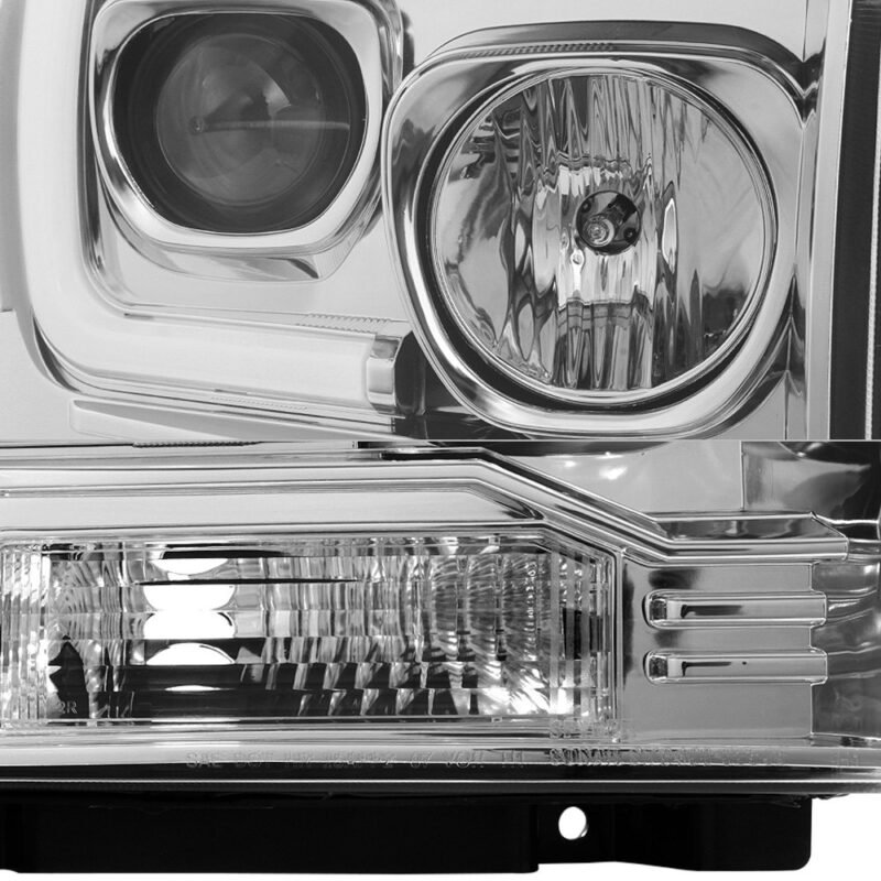 Fits ( Spyder Signature ) Ford F250/350/450 Super Duty 05-07 Version 2 Projector Headlights - Light Bar DRL - Black - Image 3