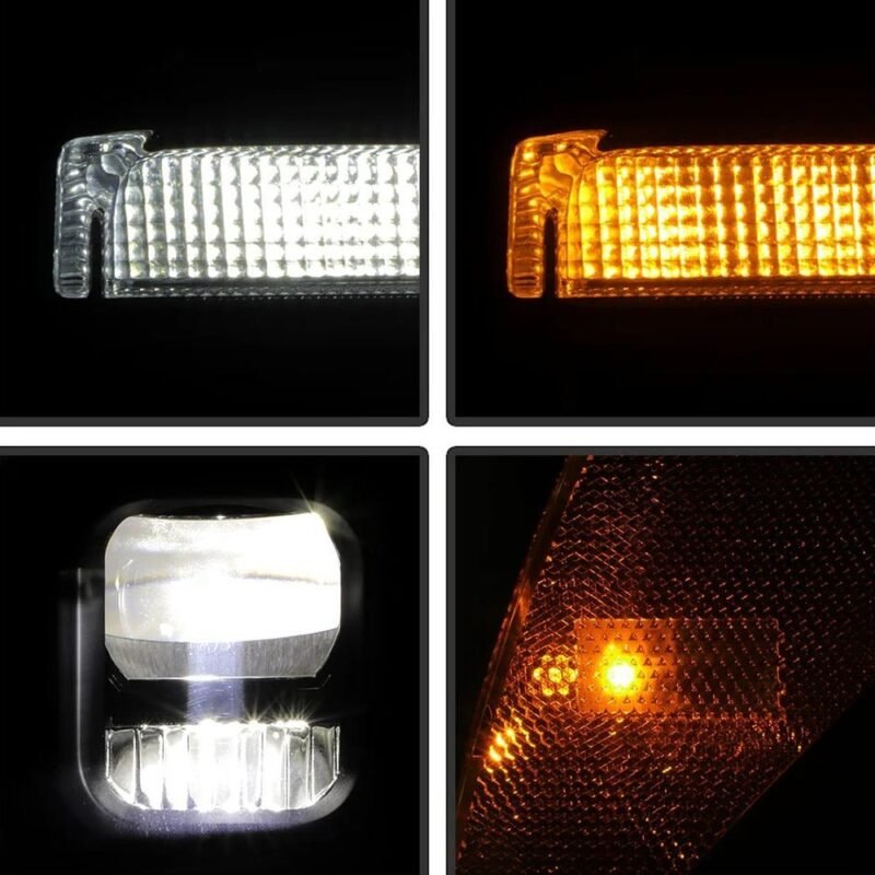 Fits ( Spyder Apex ) Ford F-250/F-350/F450 Super Duty 2017-2019 Factory LED Model ( Not Compatible With Factory Halogen Model ) High-Power LED Module Headlights - Greeting Light Animation - Switchback Sequential Turn Signal Lights - Black - Image 10