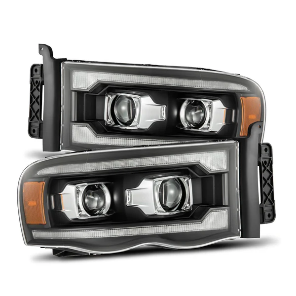 Fits 02-05 Dodge Ram PRO-Series Halogen Projector Headlights Black