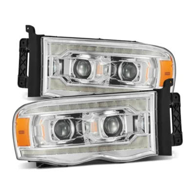 Fits 02-05 Dodge Ram PRO-Series Halogen Projector Headlights Chrome