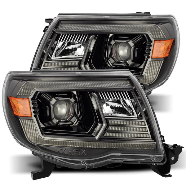 Fits 05-11 Toyota Tacoma PRO-Series Halogen Projector Headlights Alpha-Black