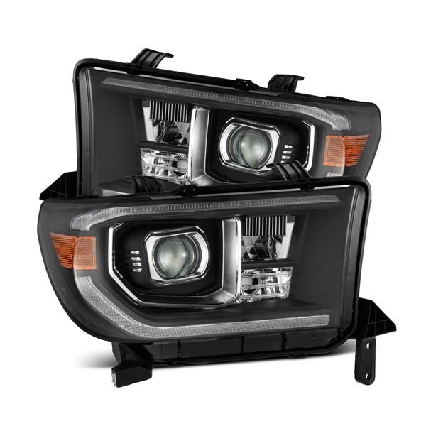Fits 07-13 Toyota Tundra/08-17 Toyota Sequoia MK II PRO-Series Halogen Projector Headlights Black (Without Level Adjuster)