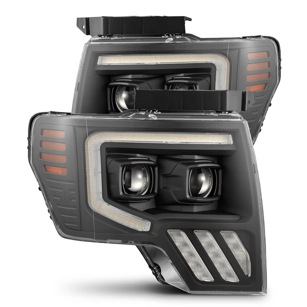 Fits 09-14 Ford F150 MKII PRO-Series Halogen Projector Headlights Black