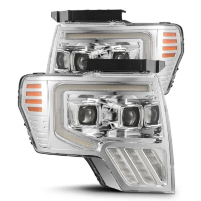 Fits 09-14 Ford F150 MKII PRO-Series Halogen Projector Headlights Chrome
