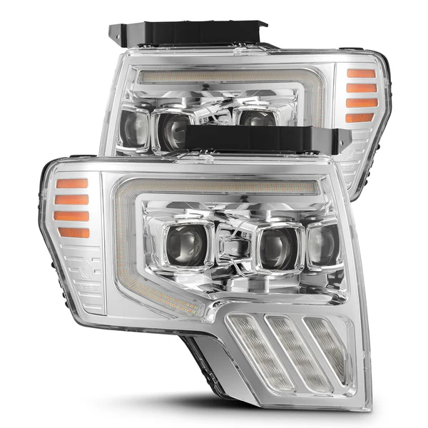 Fits 09-14 Ford F150 MKII PRO-Series Halogen Projector Headlights Chrome