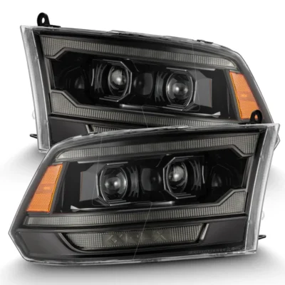 Fits 09-18 Ram Truck (MK II 5th Gen 2500 Style) PRO-Series Halogen Projector Headlights Alpha-Black