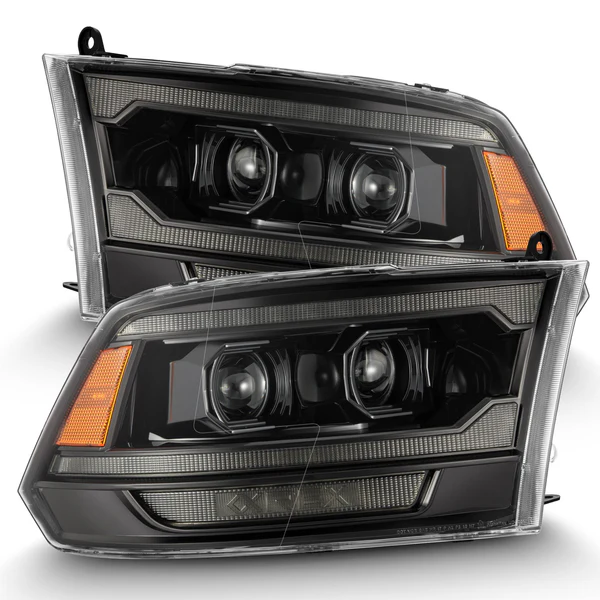 Fits 09-18 Ram Truck (MK II 5th Gen 2500 Style) PRO-Series Halogen Projector Headlights Alpha-Black