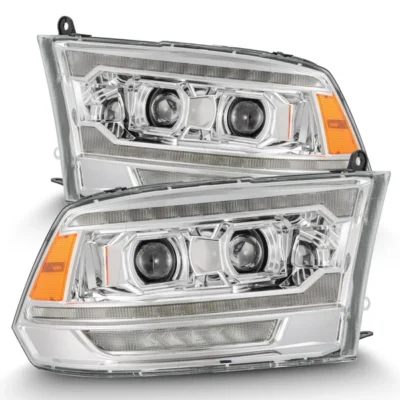 Fits 09-18 Ram Truck (MK II 5th Gen 2500 Style) PRO-Series Halogen Projector Headlights Chrome
