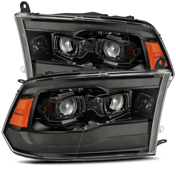 Fits 09-18 Ram Truck MK II PRO-Series Halogen Projector Headlights Alpha-Black