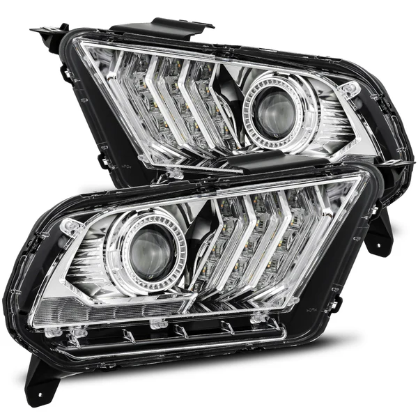 Fits 10-12 Ford Mustang PRO-Series Halogen Projector Headlights Chrome