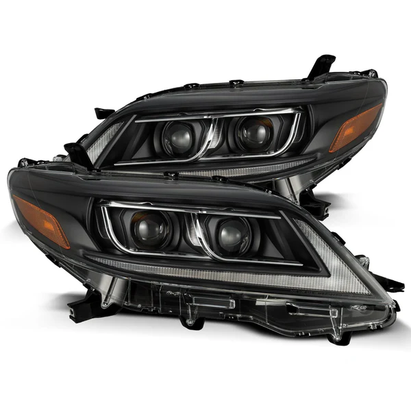 Fits 11-20 Toyota Sienna PRO-Series Halogen Projector Headlights Black