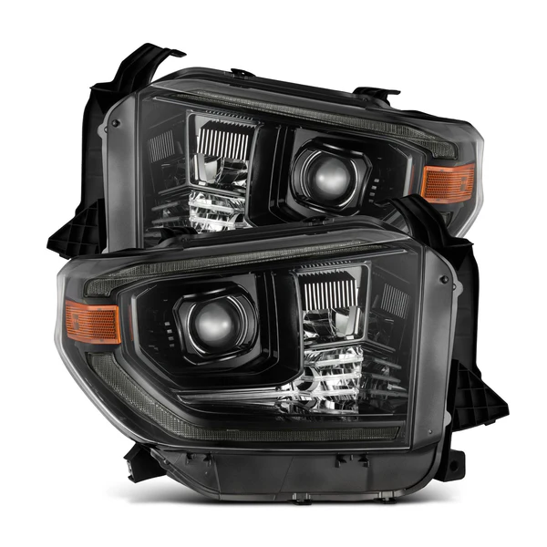 Fits 14-21 Toyota Tundra MK II PRO-Series Halogen Projector Headlights Alpha-Black