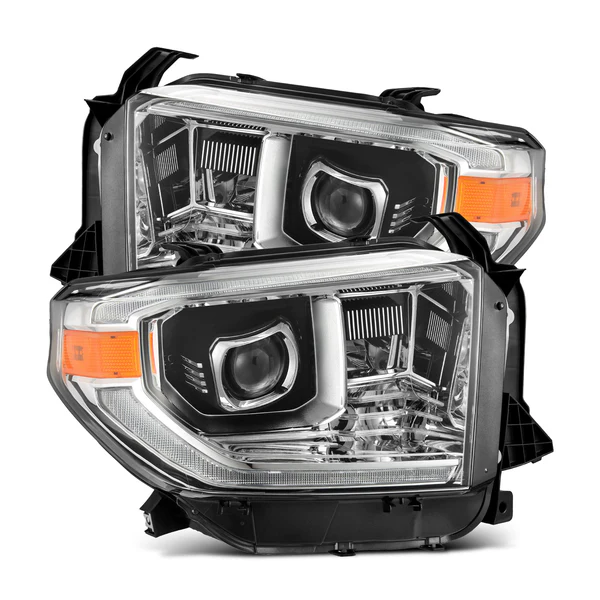 Fits 14-21 Toyota Tundra MK II PRO-Series Halogen Projector Headlights Chrome