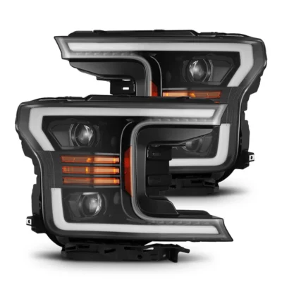 Fits 18-20 Ford F150 PRO-Series Halogen Projector Headlights Black
