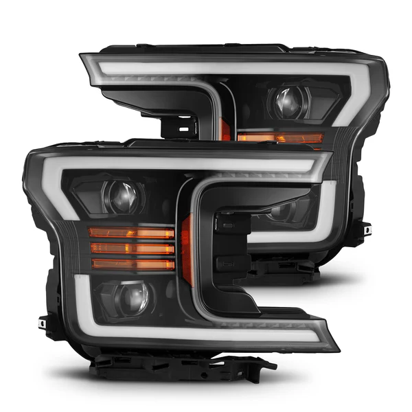 Fits 18-20 Ford F150 PRO-Series Halogen Projector Headlights Black