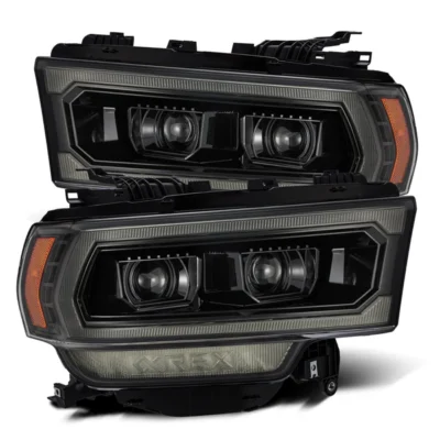Fits 19-24 Ram 2500/3500/4500/5500 PRO-Series Halogen Projector Headlights Alpha-Black