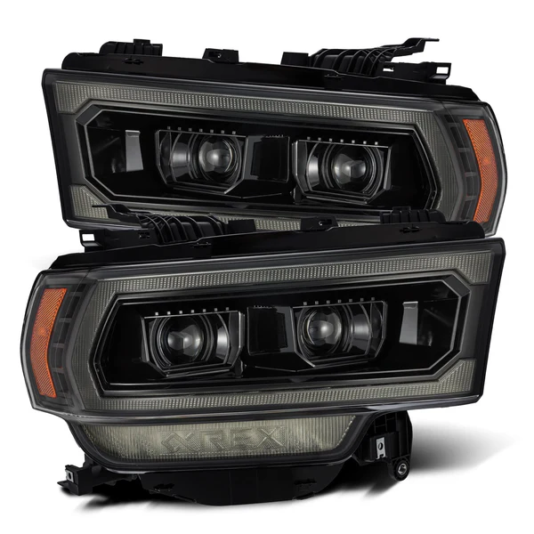 Fits 19-24 Ram 2500/3500/4500/5500 PRO-Series Halogen Projector Headlights Alpha-Black